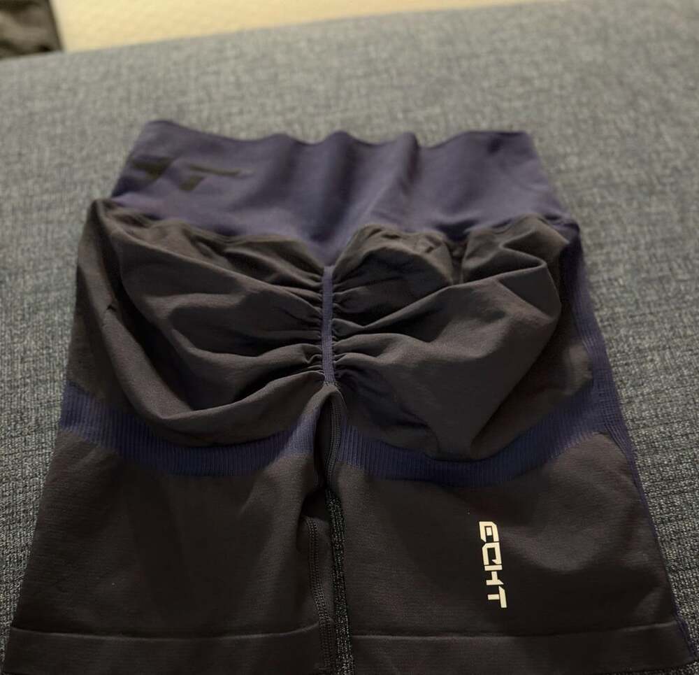 ECHT Arise Scrunch Size X-Large Dark Blue Workout Shorts